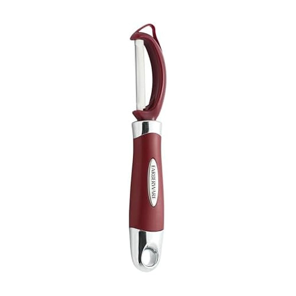 Farberware Professional Euro Vegetable Peeler with Ergonomic Handle, Razor-Sharp Swivel Blade, Red - Dishwasher Safe Potato Peeler for Kitchen, Fruits, Vegetables, and Cheese