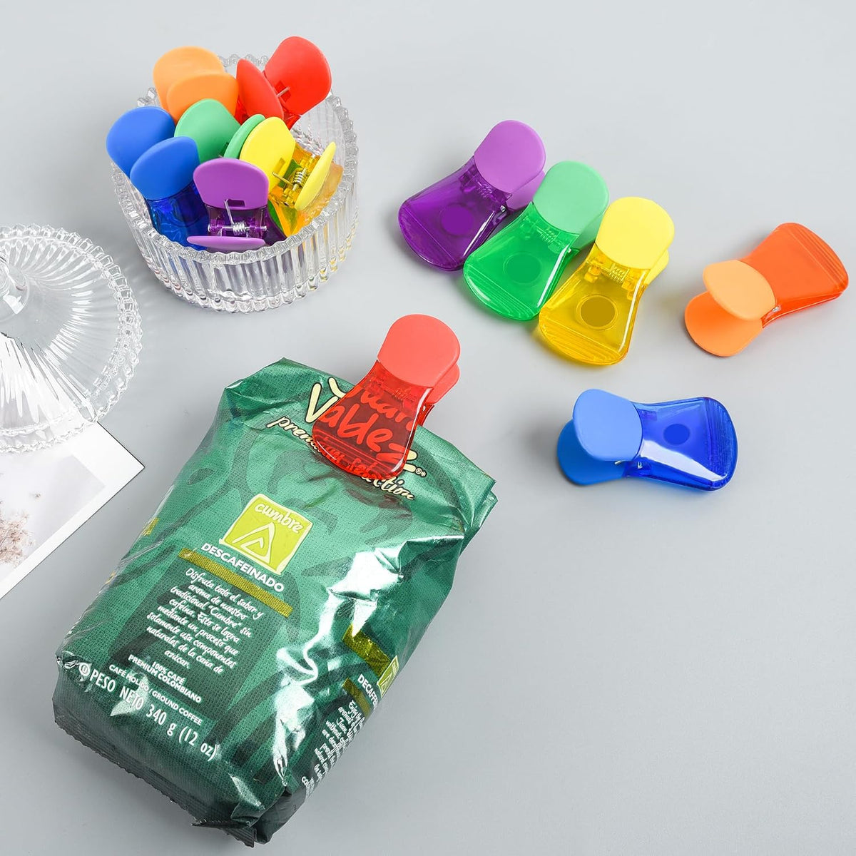 Ninth Five Bag Clips, 12Pack Chip Clips, Magnetic Bag Clip for Food Storage