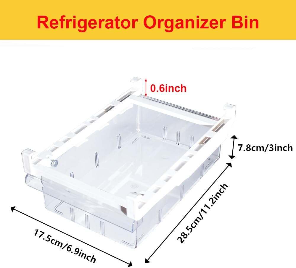 1Pack Refrigerator Organizer Bins Refrigerator Drawer Fridge Organizers