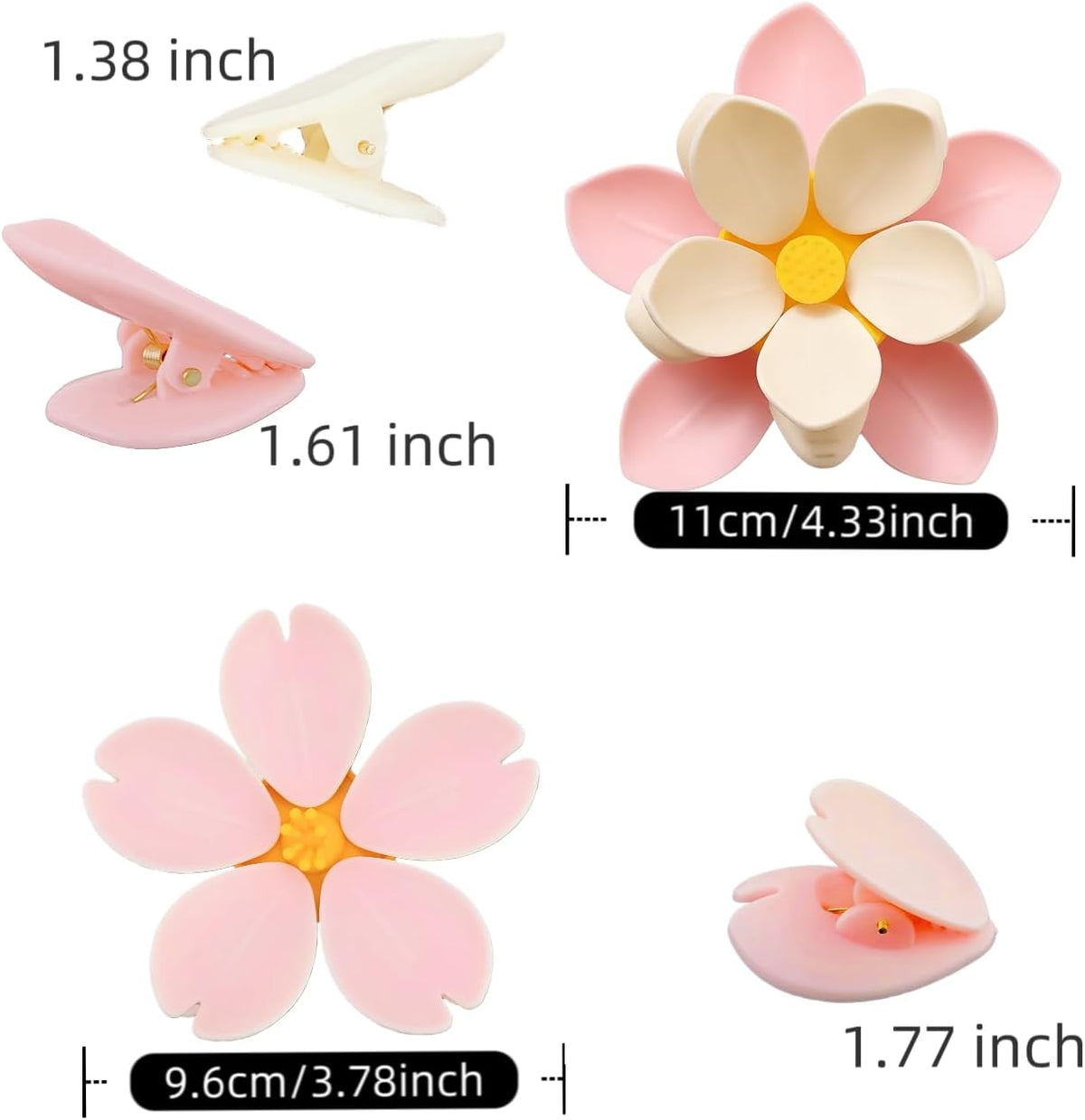 2 Pack Flower Magnetic Chip Clips for Refrigerator Decorative Pink Fridge Magnets Cute Multi-Purpose Petal Sealing Clips for Snack Bags Kitchen Office Home Decor