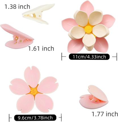 2 Pack Flower Magnetic Chip Clips for Refrigerator Decorative Pink Fridge Magnets Cute Multi-Purpose Petal Sealing Clips for Snack Bags Kitchen Office Home Decor