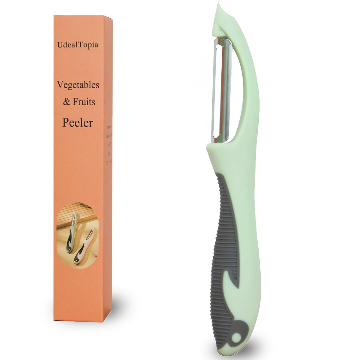 Stainless Steel Vegetable & Fruit Peeler for Kitchen, White