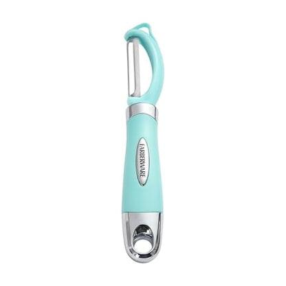 Farberware Professional Euro Vegetable Peeler with Ergonomic Handle, Razor-Sharp Swivel Blade, Red - Dishwasher Safe Potato Peeler for Kitchen, Fruits, Vegetables, and Cheese