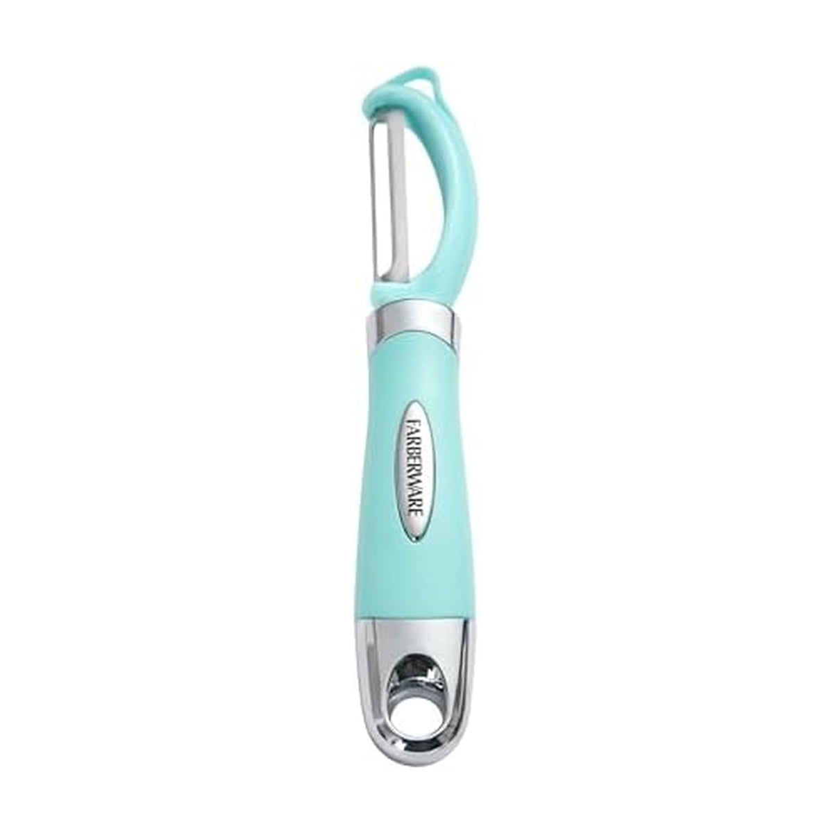 Farberware Pro2 Euro Vegetable Peeler with Ergonomic Handle, Razor-Sharp Stainless Steel Swivel Blade, Dishwasher Safe Kitchen Peeler for Potatoes, Fruits, Veggies - Dark Teal
