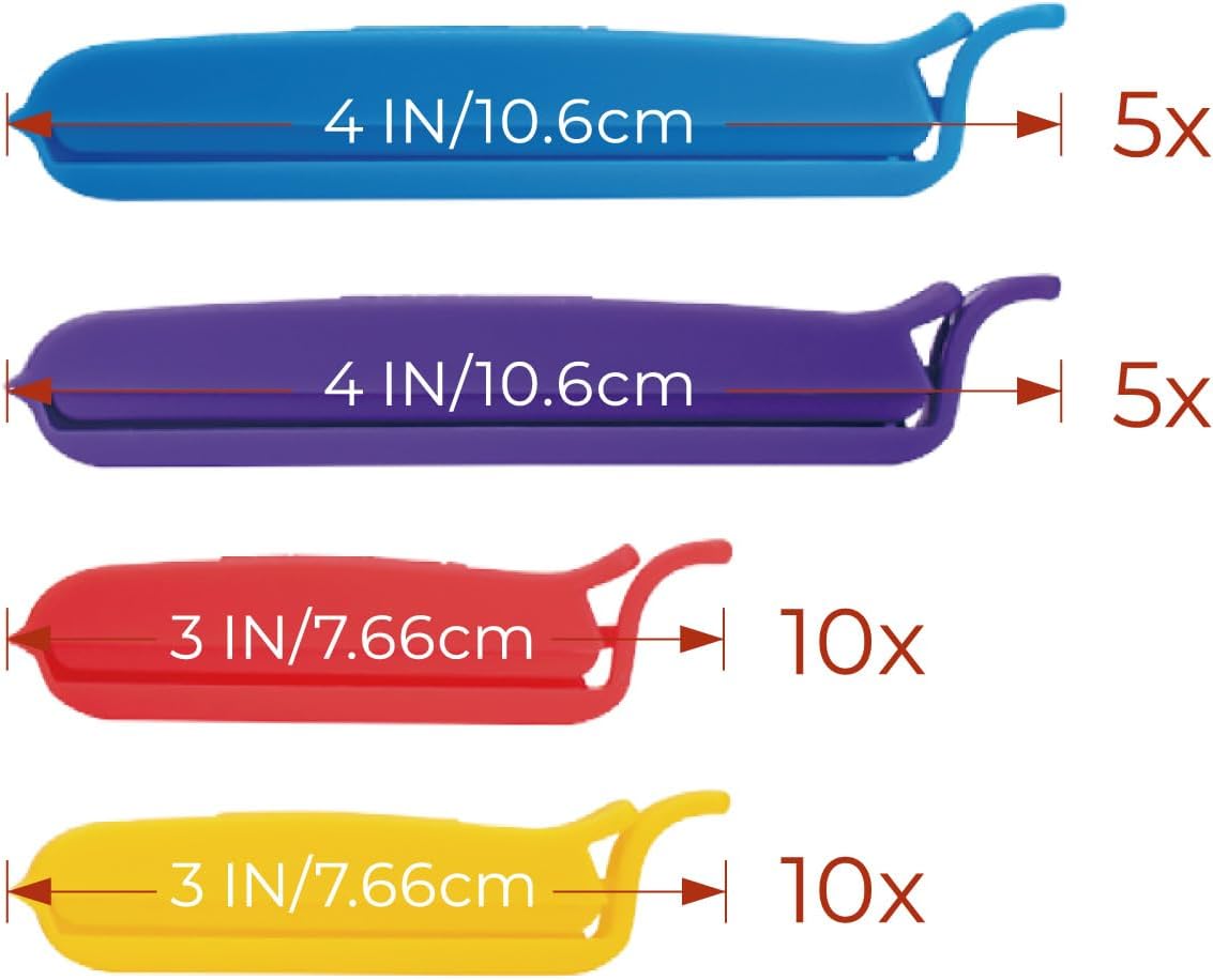 Keenpioneer Piping Bag Sealing Clips 32 Pack 3 inch and 4 inch