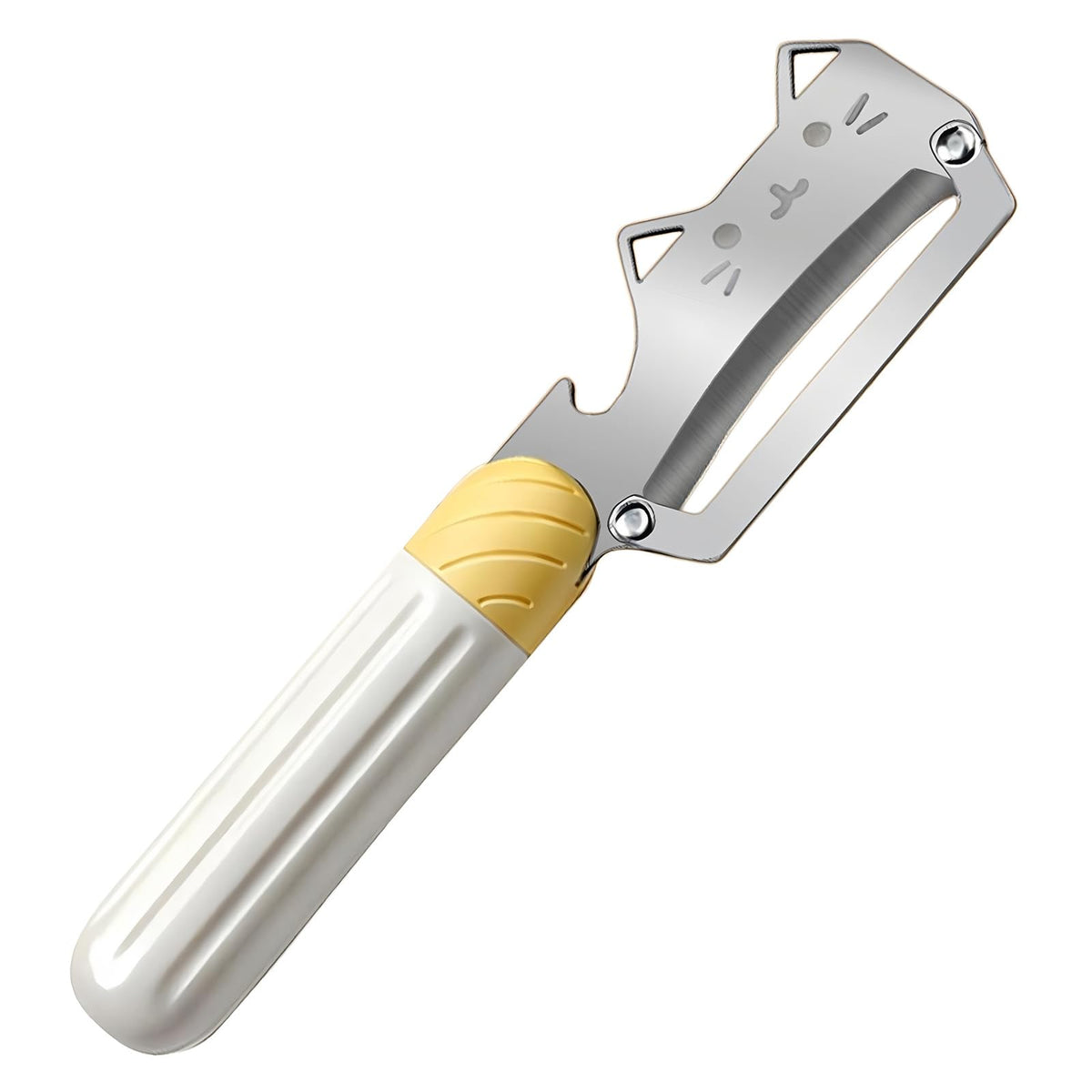 Vegetable Peeler Wooden Handle Sharp Steel Blade with Bottle Opener