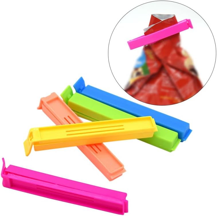 48 pcs Food Sealing Clips Plastic Seal Clamp Set for Snack Bags Freezer Storage Kitchen Food Package Fresh Keeping Reusable Home Bag Closers