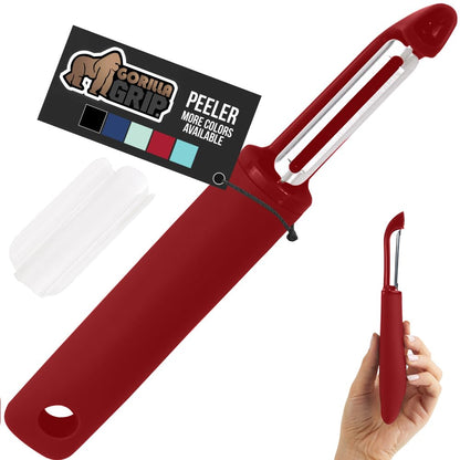 GORILLA GRIP® Patented BPA-Free Vegetable and Potato Peeler, Black
