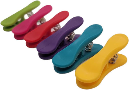 Handy Housewares 6-Piece Colorful Snack Bag Clips Set - Multi-Purpose for Chips, Craft Bags, and More