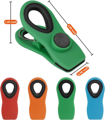 TACGEA Chip Clips, Magnetic Bag Clips for Food Storage, 16 Pack, Multicolor
