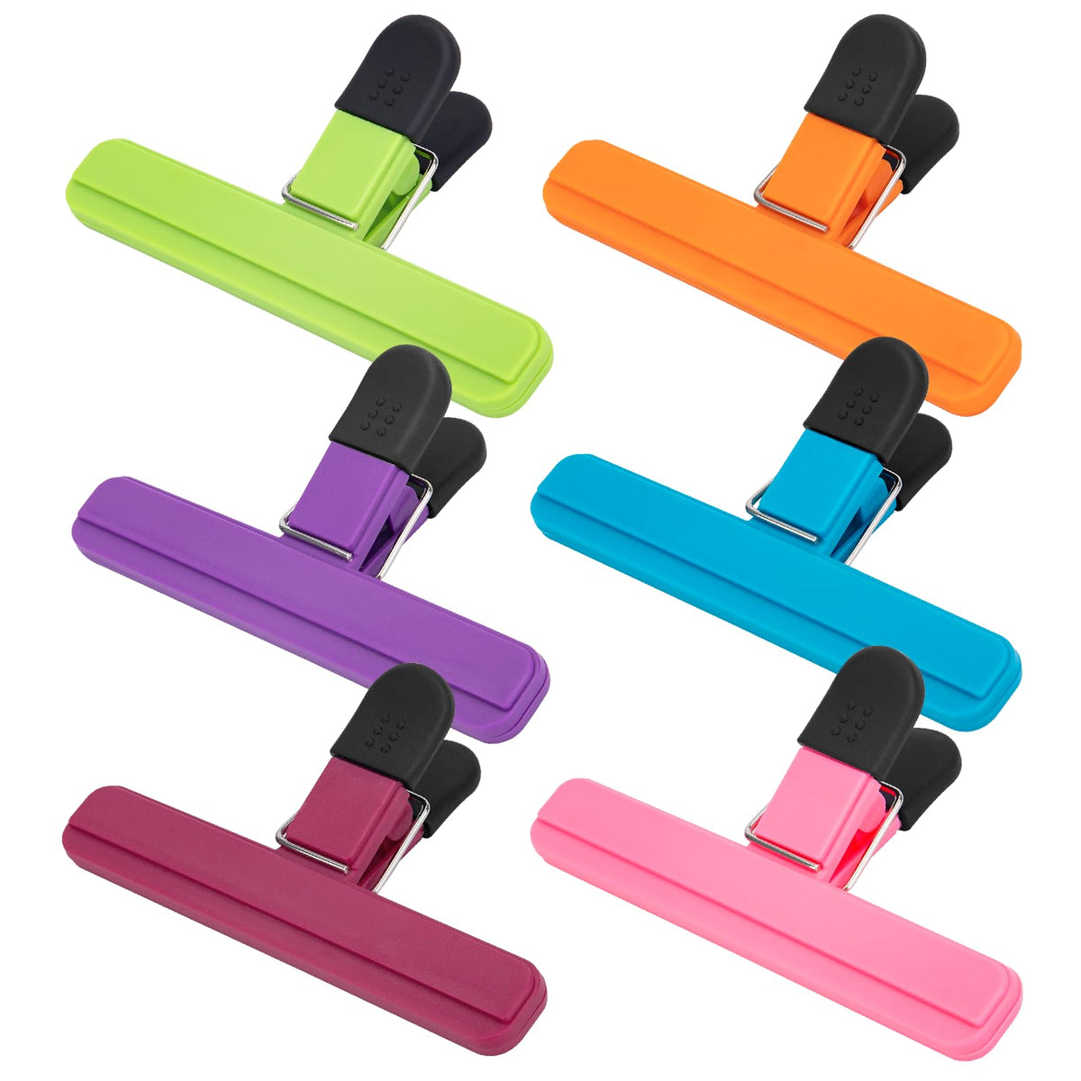 OWLKELA 6 Pcs Chip Clips,6 inch x 3.4 inch, Multicolor