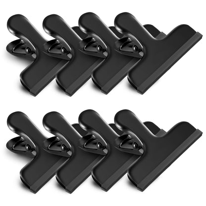 HOUSE AGAIN 12 Pack Stainless Steel Chip Bag Clips Covered with Silicone - NO More Sharp Edges - Color Coded for Food Bags - Air Tight Seal, Heavy Duty for Kitchen and Office, 3 Inches
