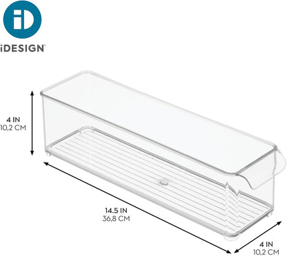 iDesign Stackable Fridge Storage Bin, Clear