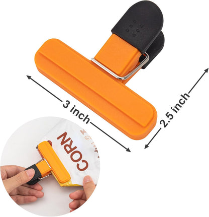 12 Pack Chip Clips, Plastic Heavy Duty Seal Grips, 3 x 2.5 Inch