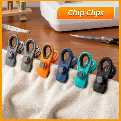 Chip Clips,Bag Clips,12 Pack Magnetic Bread Bag Food Package Fridge Magnets