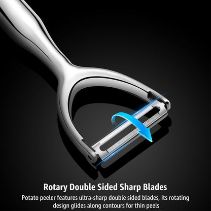 Y-Shaped Stainless Steel Vegetable Peeler for Potato Carrot Cucumber