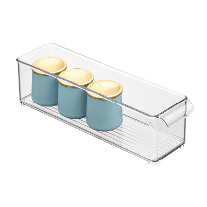 iDesign Stackable Fridge Storage Bin, Clear