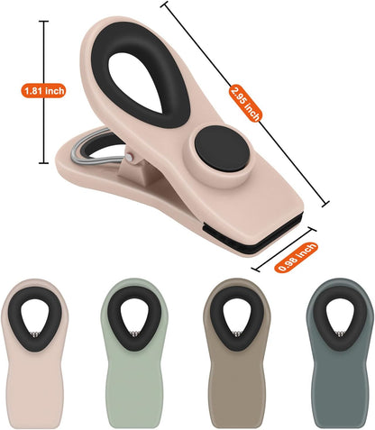 TACGEA Chip Clips, Magnetic Bag Clips Food Storage, 16 Pack, Neutral Color