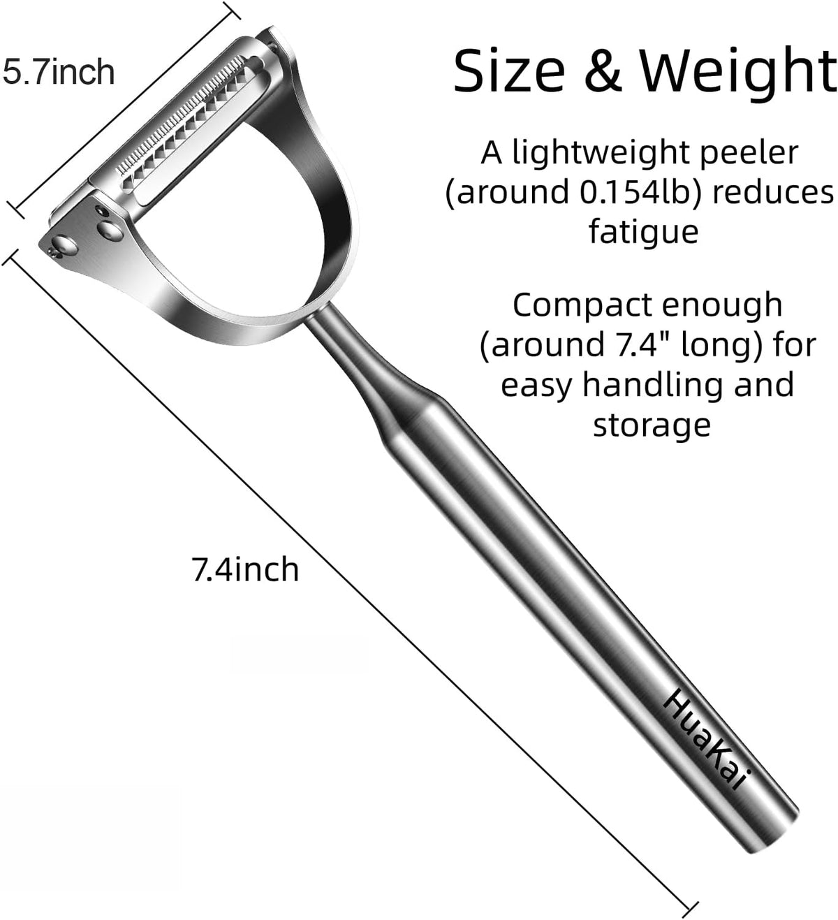 2 in 1 Stainless Steel Julienne Vegetable Peeler