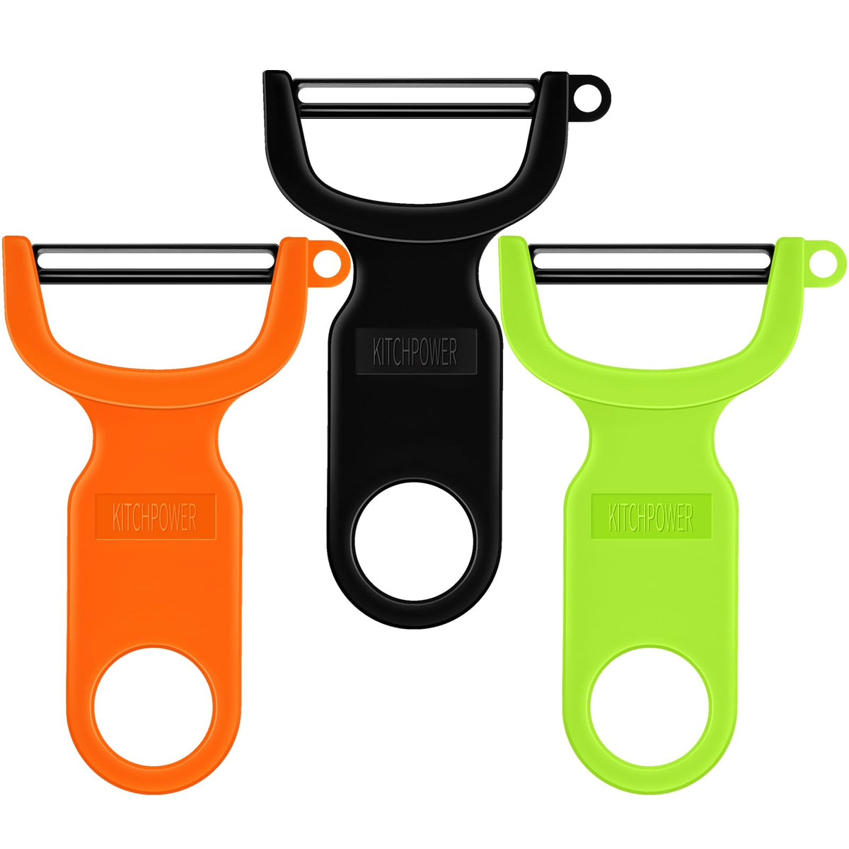 Original Vegetable Peeler Carbon Steel Blade 3-Pack Red/Green/Yellow