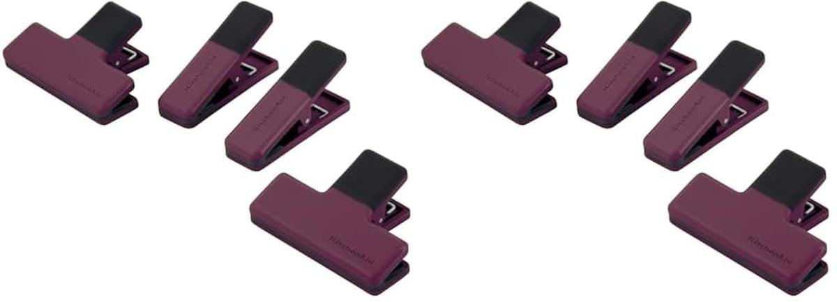 KitchenAid Set of 4 Medium Kitchen Clips with Nonslip Mouth Durable and Versatile Tight Seal Wipe Clean for Chips Snacks and Recipes