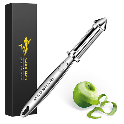 MAD SHARK Vegetable Peeler,Ultra Sharp Y Serrated Blade Peelers for Kitchen