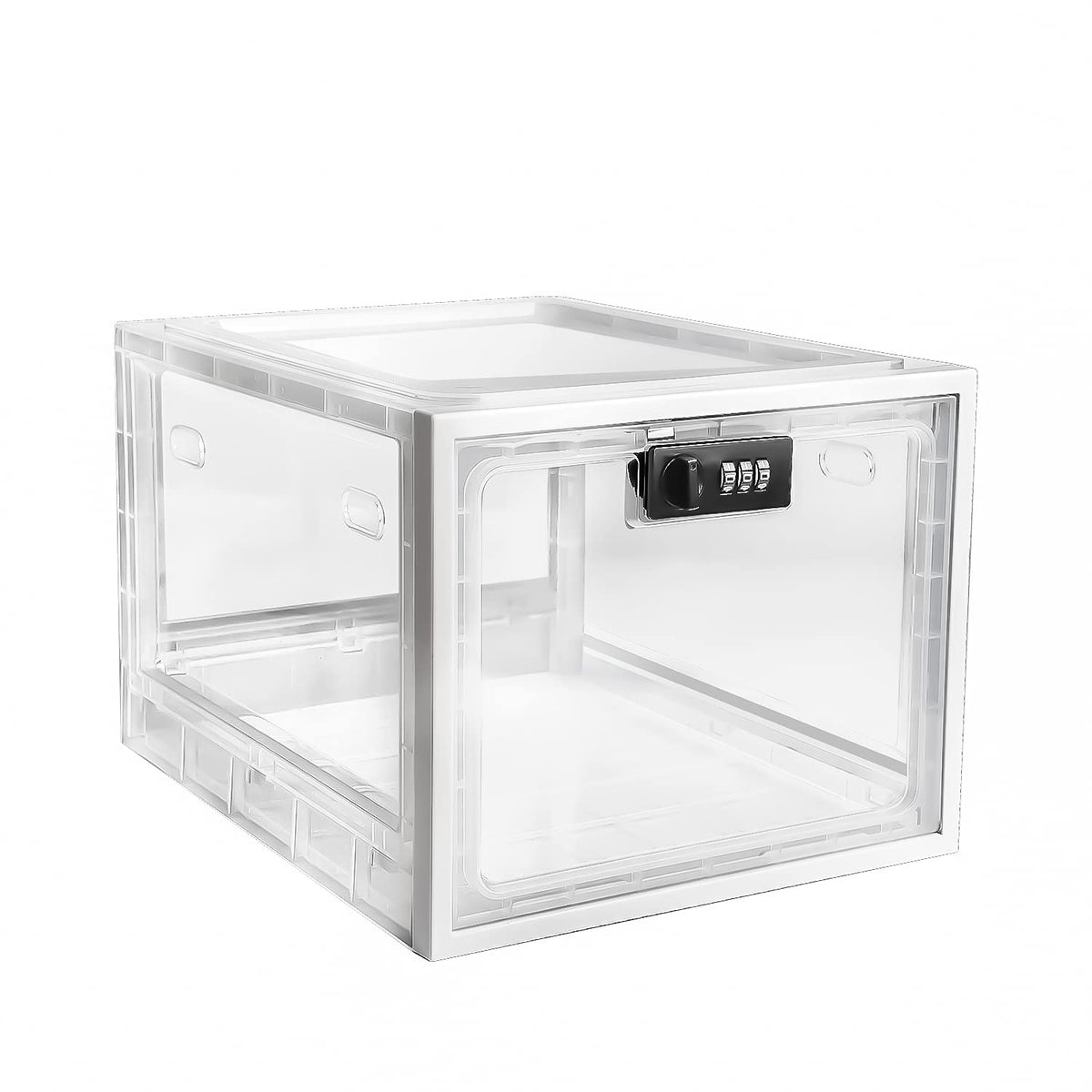 SANIDIKA Large Lockbox Medicine Lock Box - Refrigerator Lockable Boxes for Food Storage - Childproof First AID Locking Cabinet Pill Case Medical Organizer Bin - Mobile Tablet Locker Cell Phone Jail