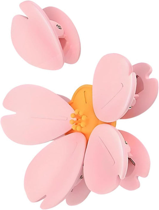 Cherry Blossom Magnetic Bag Clips, Pink Sakura, 1 Flower 5 Clips