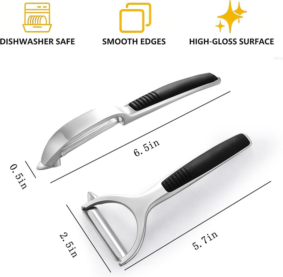 Set of 2 Vegetable Peeler For Kitchen,Y and I Shaped Peelers For Potatoes