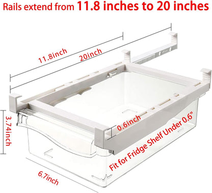 URALFA Fridge Drawer Organizer 2 Pack, Fridge Organizers and Storage
