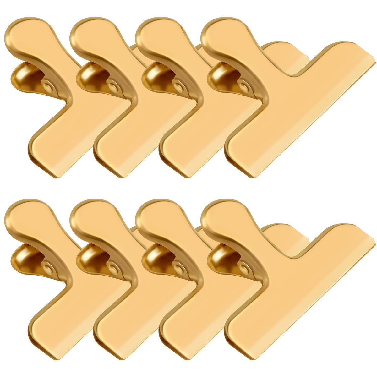 FINDMAG Bag Clips, 8 Pack Chip Clip Set for Kitchen Storage Use, Silver