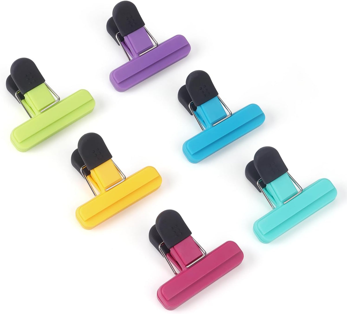 Tamaki 6 Pack Chip Clips, Food Clips, 3 x 2.5 Inch, Assorted Color