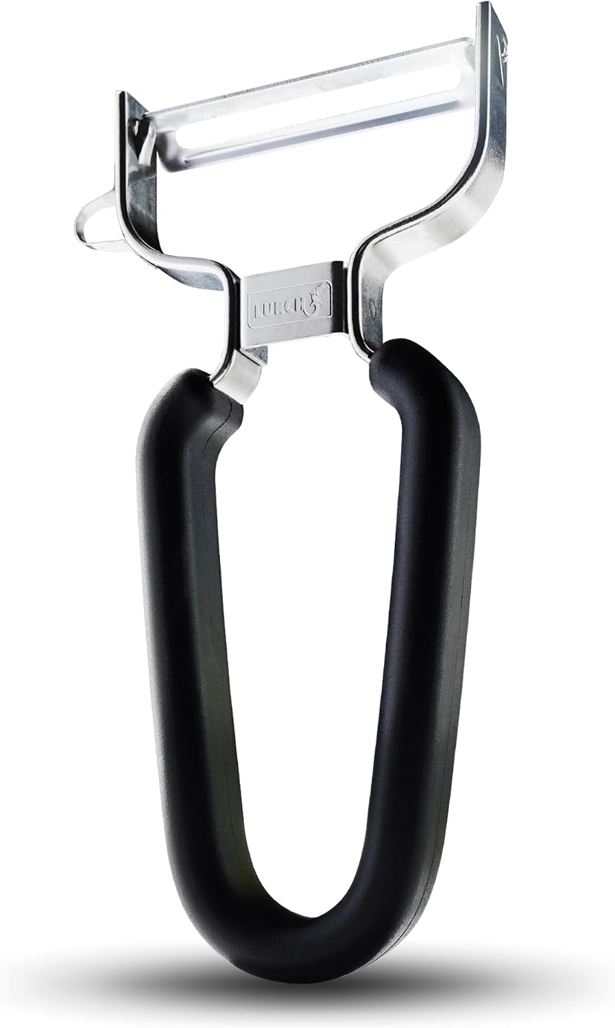 Lurch Germany Universal Ultra Sharp Stainless Steel Vegetable Y Peeler for Potatoes, All Fruits & Veggies | Non-Slip Comfortable Handle | 5.1 x 2.3 Inches / 13 cm x 6 cm - Black