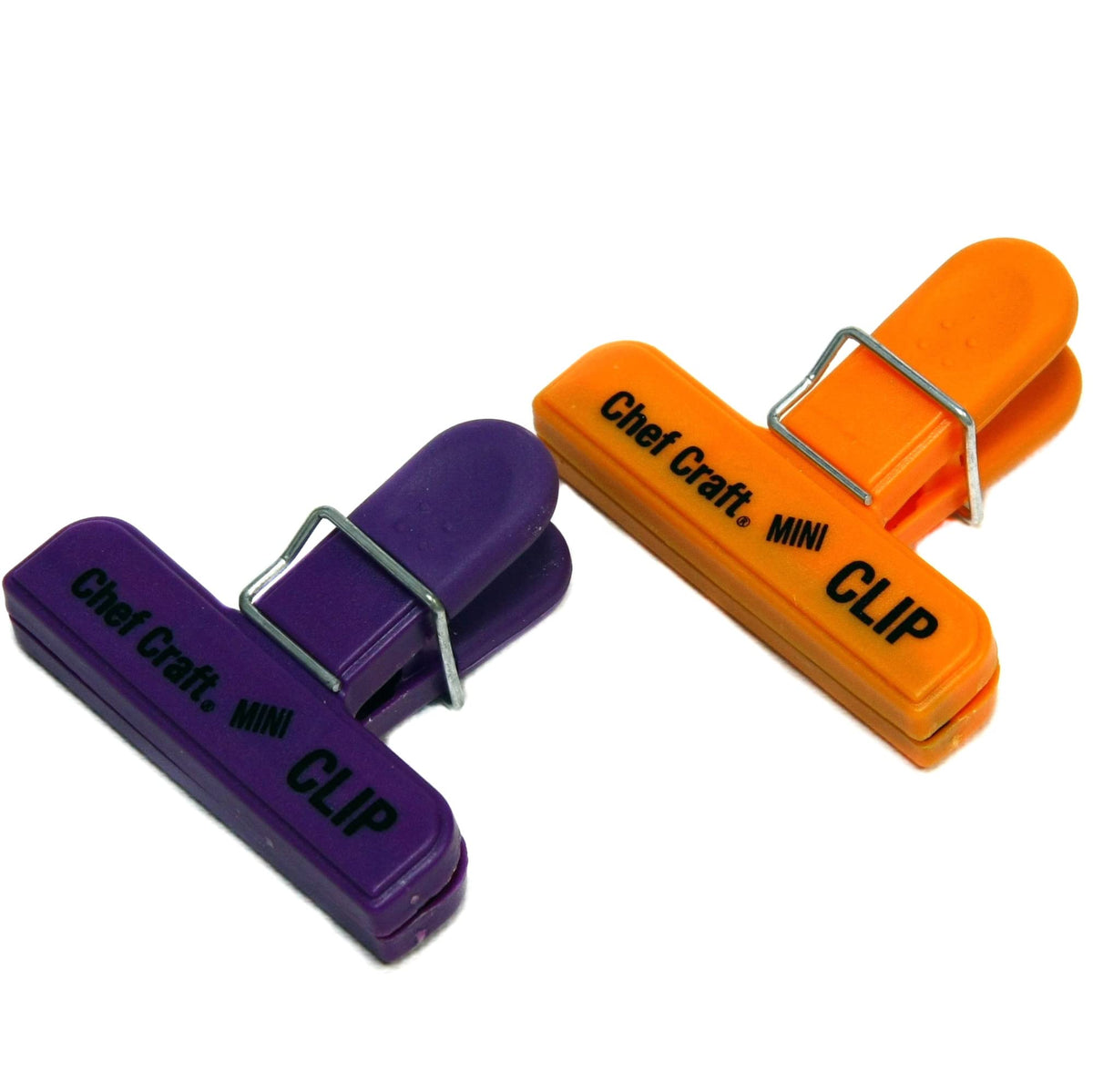Chef Craft Select Plastic Micro Bag Clips, 4 Piece Set, Purple/Orange/Green/Blue