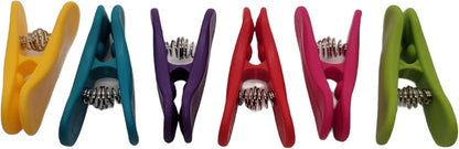 Handy Housewares 6-Piece Colorful Snack Bag Clips Set - Multi-Purpose for Chips, Craft Bags, and More