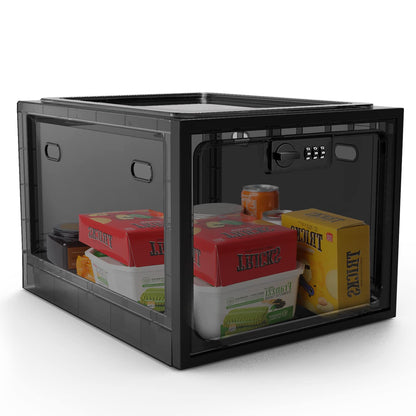 SANIDIKA Large Lockbox Medicine Lock Box - Refrigerator Lockable Boxes for Food Storage - Childproof First AID Locking Cabinet Pill Case Medical Organizer Bin - Mobile Tablet Locker Cell Phone Jail