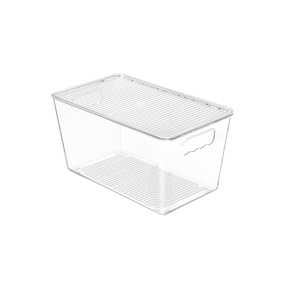 Vtopmart 4 Pack Clear Stackable Storage Bins with Lids and Handles, Large