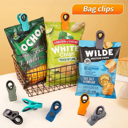 Chip Clips,Bag Clips,12 Pack Magnetic Bread Bag Food Package Fridge Magnets