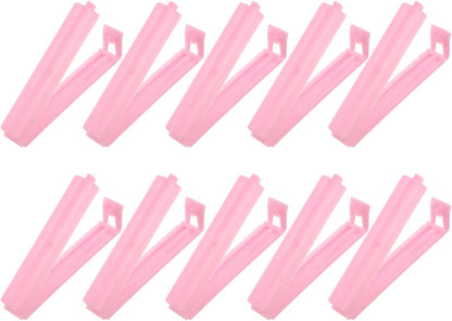 PATIKIL Sealing Clips 3.5 Inch, 10 Pack Reusable Plastic Bag Clamp Sealer for Home Kitchen Food Storage, Pink