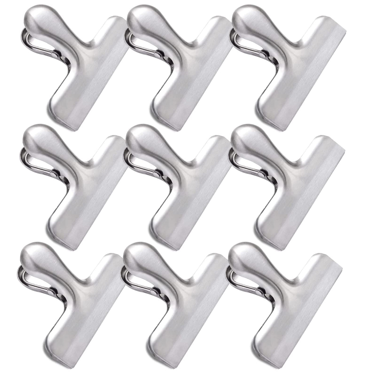 6 Pack Bag Clips, Stainless Steel Chip, Chip Clips Food Clip, Heavy Duty Air Tight Seal Kitchen Clip Snack Food Bag Clamp