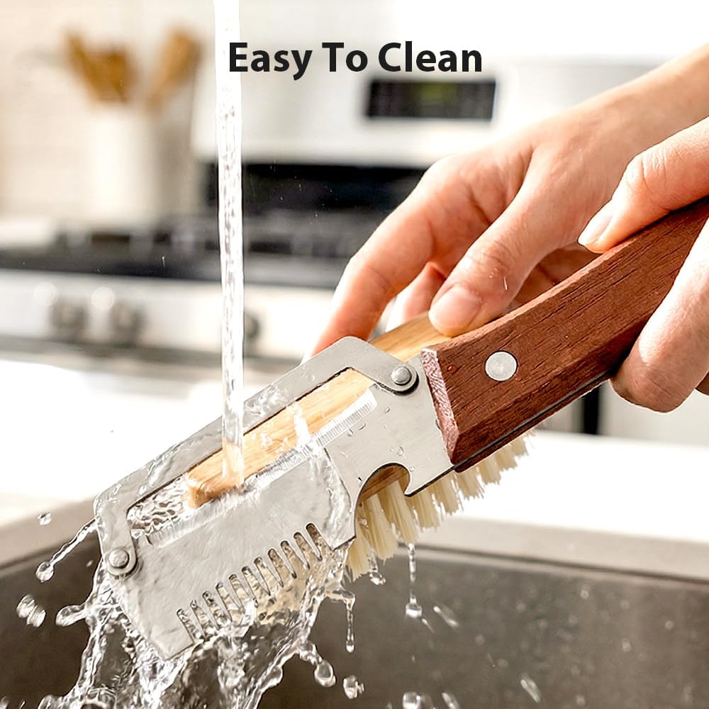Premium Vegetable Peeler with Wooden Handle and Bottle Opener, 2026 Upgrade Multifunctional Vegetable Peeler for Kitchen, Multi-Functional Kitchen Gadgets Tool for Fruit Vegetables Potato (1)