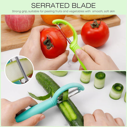 Senbowe Upgrade Potato Peeler for Kitchen, 6PCS Stainless Steel Vegetable Peeler, I and Y Veggie Food Peeler for Apple Fruit Carrot Zucchini Cucumber,Good Grip Makes Peeling Very Easy
