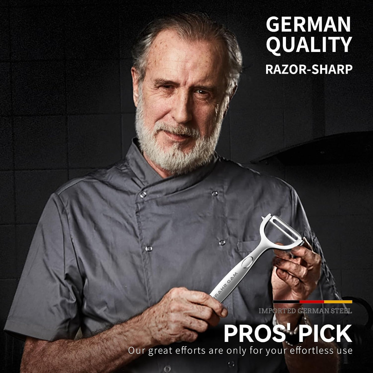 MAD SHARK Vegetable Peeler,Ultra Sharp Y Serrated Blade Peelers for Kitchen