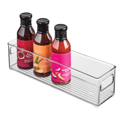 iDesign Stackable Fridge Bin with Handles, Set of 2, Clear