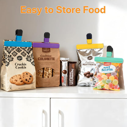 12 Pack Large Chip & Food Clips, Heavy Duty Plastic, 6x3.5 Inch
