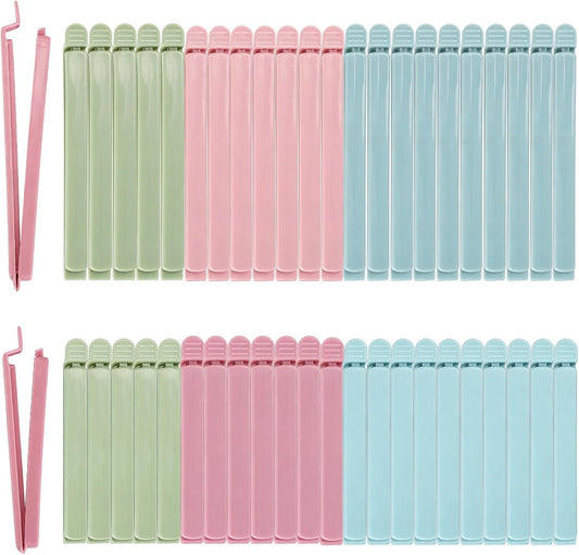 46Pcs Plastic Sealing Bag Chip Clips for Food Packages, Kitchen and Home