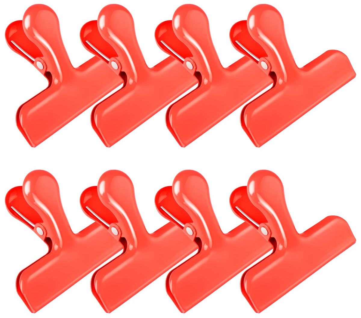 FINDMAG Bag Clips, 8 Pack Chip Clip Set for Kitchen Storage Use, Silver