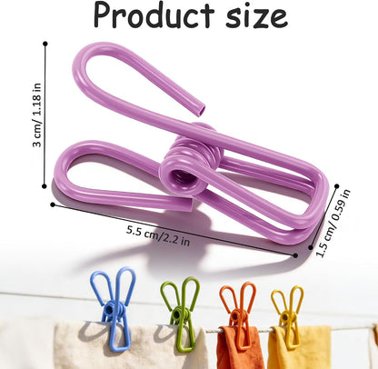 Chip Clips Bag 30 Pack – Heavy Duty Food Storage Sealing Clamps for Snack Bags & Bread – Multicolor Plastic Food Clips with Strong Spring Grip – Kitchen Organization Bag Sealer