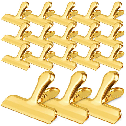 Funfery Chip Clips Bag Clips Gold Stainless Steel Clip for Food Storage