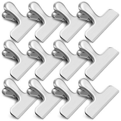 Chip Bag Clips, 12 Pack Heavy Duty Chip Clips & Food Clip, Air Tight Seal Bag Clip for Kitchen and Office to Seal Coffee Bags, Paper Sheets (Multi-Color)